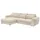 ed exciting design Mid.you Ecksofa Creme 3-Sitzer, L-Form mit 3 Nierenkissen
