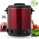 Arebos Einkochautomat 28 l rot