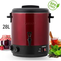 Arebos Einkochautomat 28 l rot