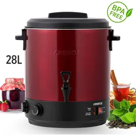 Arebos Einkochautomat 28 l rot