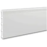Profhome 653805 Sockelleiste Fußleiste Zierleiste Stuckleiste 2 m 200 cm x 1,5 cm x 20 cm Weiß