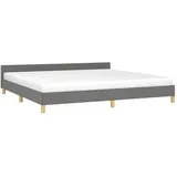 vidaXL Bettgestell 200 x 200 cm Dunkelgrau