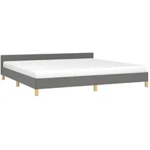 vidaXL Bettgestell 200 x 200 cm Dunkelgrau