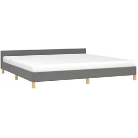 vidaXL Bettgestell 200 x 200 cm Dunkelgrau