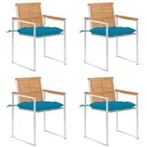 vidaXL Gartenstuhl 56 x 56 x 85 cm blau 4 St.