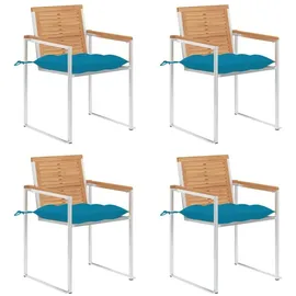 vidaXL Gartenstuhl 56 x 56 x 85 cm blau 4 St.