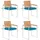 vidaXL Gartenstuhl 56 x 56 x 85 cm blau 4 St.