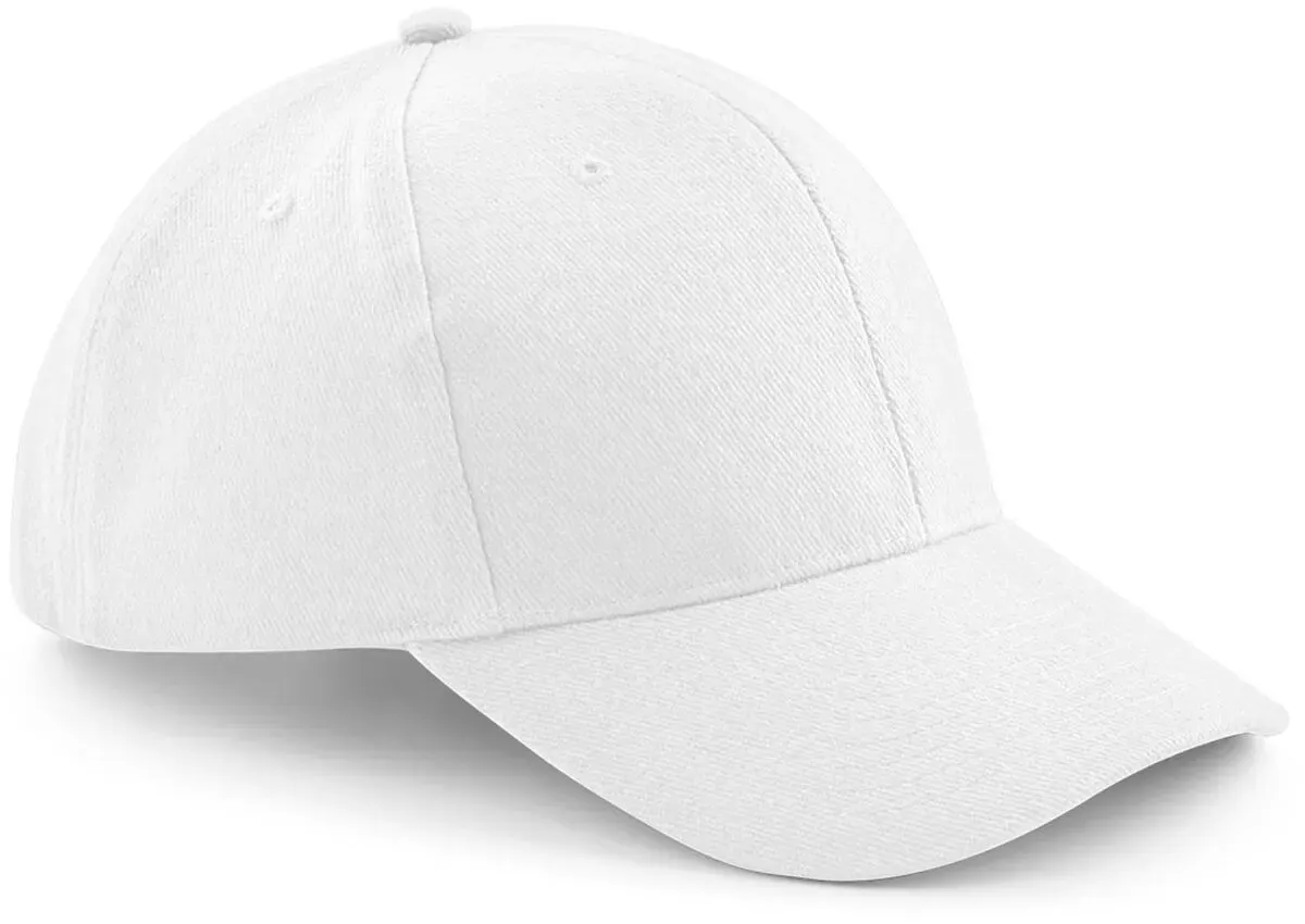 Beechfield Unisex 6-Panel Kappe 'Pro Style' Klassische Cap B65 white one size