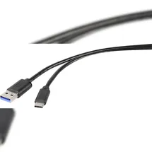 Renkforce USB-Kabel USB 3.2 Gen1 (USB 3.0 / USB 3.1 Gen1) USB-A Stecker, USB-C® Stecker 0.15 m Schwa