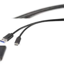 Renkforce USB-Kabel USB 3.2 Gen1 (USB 3.0 / USB 3.1 Gen1) USB-A Stecker, USB-C® Stecker 0.15 m Schwa