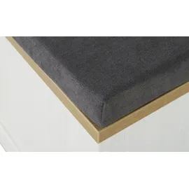 Forte Garderobenbank 86,5 x 45 x 42 cm gepolstert / weiß