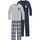 LE JOGGER LE JOGGER, Pyjama in marine, grau-meliert | Gr.: 170/176
