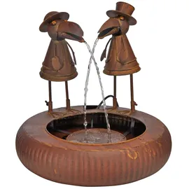 Hi Dekobrunnen mit zwei Raben