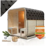 Artsauna Fasssauna Nolvik XXL inkl. 8 kW Ofen + Zubehör