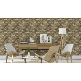 tesa rasch Vliestapete Clayton 6 m x 0,53 m 1 St Beige/Braun/Grau 371918