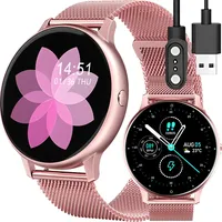 Retoo Smartwatch Damen Anzeige 1,54" für Herren Voll Touchscreen, Fitnessuh GPS Ortungsgerät Bluetooth Anrufe Sportuhr für Android
