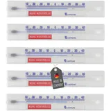 Lantelme 5 Stück Kühlschrankthermometer Set Waagrecht Selbstklebend | Temperatur -40°C bis 40°C | Kunststoff 14cm Lang | Kühlschrank Gefrierschrank Thermometer | Analog Made in Germany
