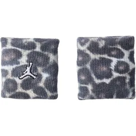 Nike Jordan Dri‐FIT Terry Wristbands 2er Pack Printed – Basketball Schweißbänder – Sport Wristbands für Training & Fitness, Black/Black/White,