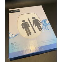 Toilettensitz / WC - Sitz / Toilettendeckel / Mann und Frau Motiv