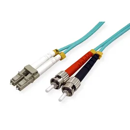 Value LWL-Kabel 50/125μm OM3, LC/ST, LSOH, türkis, 3 m