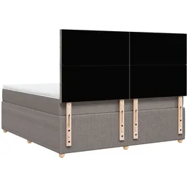 vidaXL Boxspringbett 180 x 200 cm Taupe