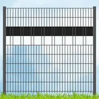 zaun|zu® Sichtschutzstreifen 200 x 5 cm Schwarz/Weiß Kunststoff