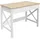 OTTO home Schreibtisch OTTO HOME "Silba", weiß (weiß, eichefarben, weiß, eichefarben), B:100cm H:76cm T:50cm, Tische, Schreibtisch, 2 Schubladen, Landhausstil, Home Office, Breite 100 oder 140 cm