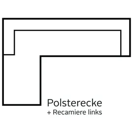 Cotta Ecksofa Driver, mit Kopfteilverstellung, wahlweise mit Bettfunktion rot