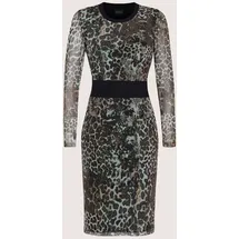 Madeleine Etuikleid Animal-Print Beige/Schwarz 48