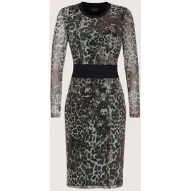 Madeleine Etuikleid Animal-Print Beige/Schwarz 48