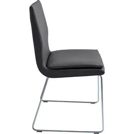 K+W Komfort & Wohnen Esszimmerstuhl "Creso", 50x88x55 cm, Leder Longlife Bronco: Metall, schwarz (nero), Küchenstühle (84960640-0)