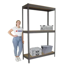 Proregal Schwerlastregal Metall 200x210x45 cm Grau