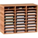 Vevor Literatur-Organizer aus Holz mit 27 Fächern, verstellbare Regale, Postcenter aus mitteldichter Faserplatte, Aufbewahrung für Akten, Dokumente, Papiere, Zeitschriften im Büro, Zuhause, Schule