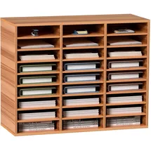 Vevor Literatur-Organizer aus Holz mit 27 Fächern, verstellbare Regale, Postcenter aus mitteldichter Faserplatte, Aufbewahrung für Akten, Dokumente, Papiere, Zeitschriften im Büro, Zuhause, Schule