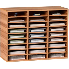 Vevor Literatur-Organizer aus Holz mit 27 Fächern, verstellbare Regale, Postcenter aus mitteldichter Faserplatte, Aufbewahrung für Akten, Dokumente, Papiere, Zeitschriften im Büro, Zuhause, Schule