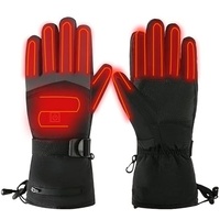 BYNYXI Beheizbare Handschuhe mit akku, 1.5V 5000 mAh Elektrische Heizung Handschuhe mit Touchscreen LED Skihandschuhe für Herren Damen Thermohandschuhe Wiederaufladbare Beheizte Winterhandschuhe