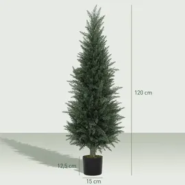 Homcom Künstliche Zypresse Groß 120 cm UV-beständig