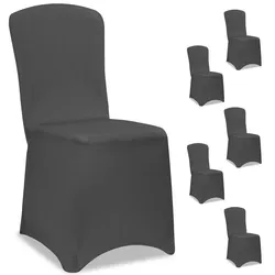 Stuhlhusse 6er-Set Anthrazit OEKO-TEX®