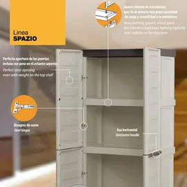 Artplast Spazio 70 x 39 x 165 cm Taupe