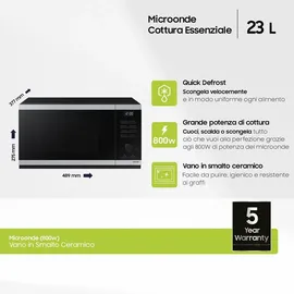 Samsung Solo-Mikrowelle 23 l Schwarz