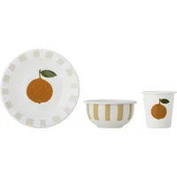 Bloomingville Agnes orange Baby-Geschirr 3 El.