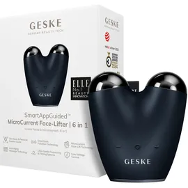geske | SmartAppGuidedTM MicroCurrent Face-Lifter | 6 in 1 | Facial Lifting | Gesicht- & Jawline Trainer | Gesichtsstraffung | Anti Aging Device | Mikrostrom gegen Falten | Doppelkinnentferner