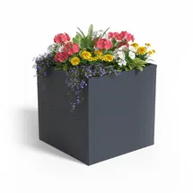 Relaxdays Hochbeet 75 x 75 x 80 cm Grau