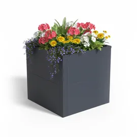 Relaxdays Hochbeet 75 x 75 x 80 cm Grau