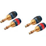 Clicktronic 52546 Banana plug Schwarz, Gold Männlich, Gerade, Acrylnitril-Butadien-Styrol (ABS), Polyvinylchlorid (PVC), Gold