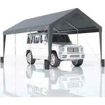 Vevor Zeltgarage Garagenzelt Lagerzelt Carport PE 3x6x2,8m Grau