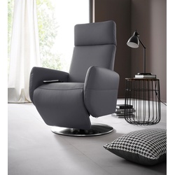 Relaxsessel PLACES OF STYLE „Kobra“ Sessel Gr. NaturLEDER, 2-motorig-mit Aufstehhilfe, Aufstehhilfe, B/H/T: 71 cm x 108 cm x 82 cm, grau (anthrazit) Lesesessel und Relaxsessel in Größe S, wahlweise mit Motor Aufstehhilfe