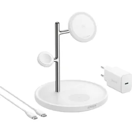 Anker MagGo Wireless Charging Station (3-in-1, Dock Stand) weiß