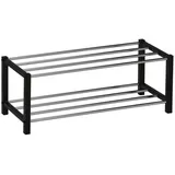 Idimex Schuhregal Schwarz, Metall, Mode, 80x27x29 cm, Garderobe, Schuhaufbewahrung, Schuhregale