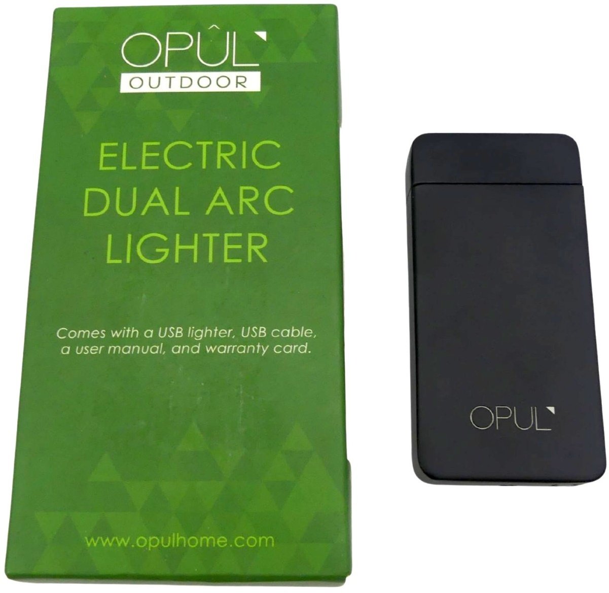 OPUL Outdoor elektrisches Feuerzeug elektrischer Doppelbogen wiederaufladbar USB